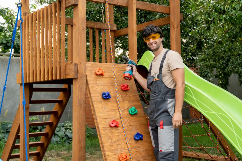 Wooden Swing Set Installation in Conroe, TX